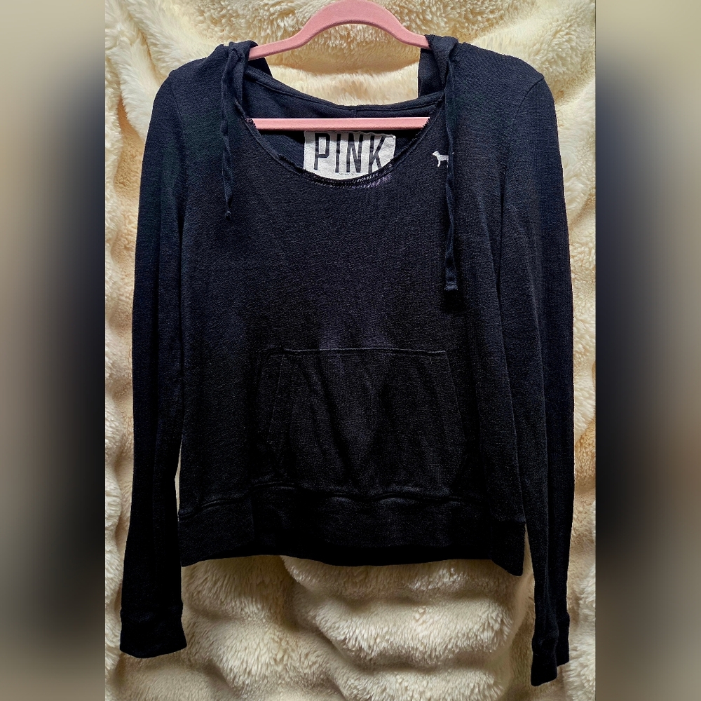 Victoria's Secret PINK Everyday Lounge Pullover Hoodie in black XS